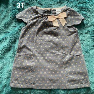 EUC Catherine Malandrino Grey Dress w Rose Gold